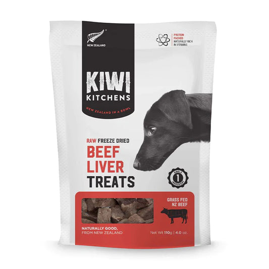 Kiwi Kitchens Freeze Dried Beef Liver Dog Treats 4oz