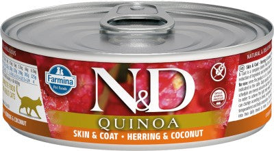 Farmina N&D Quinoa Wet Cat Food - Skin & Coat Herring-Case of 24
