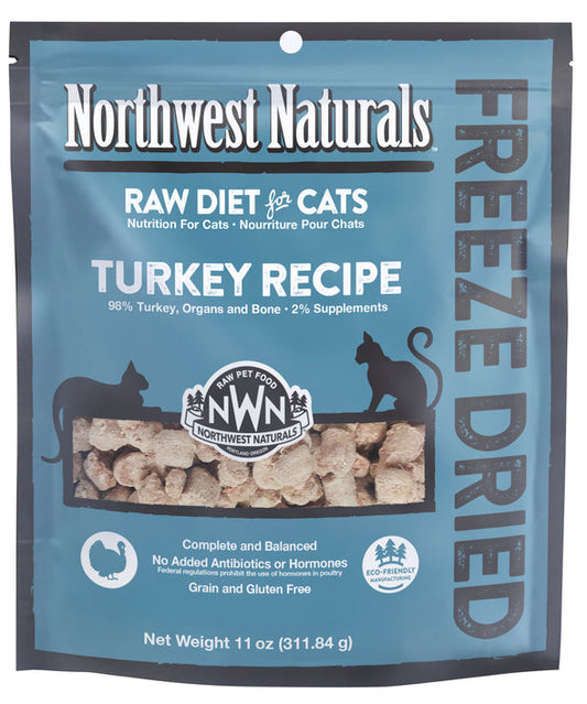 NORTHWEST NATURALS CAT NIBBLES TURKEY RECIPE FREEZE-DRIED RAW CAT FOOD