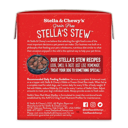 Stella & Chewy's Wet Dog Food - Red Meat Medley Stew-Case of 12