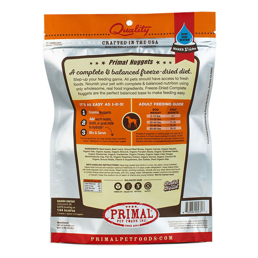 Primal Beef Formula Raw Freeze-Dried Dog Food