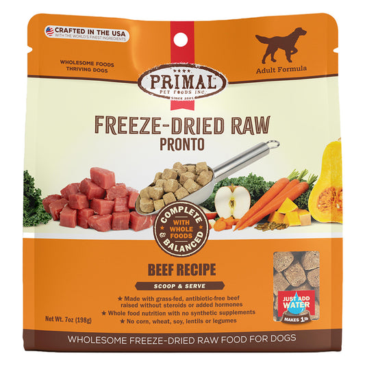 Primal Freeze-Dried Raw Pronto Beef Recipe Dog Food