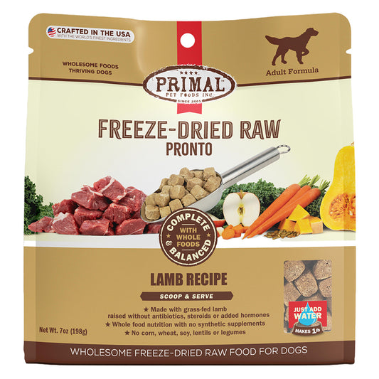 Primal Freeze-Dried Raw Pronto Lamb Recipe Dog Food