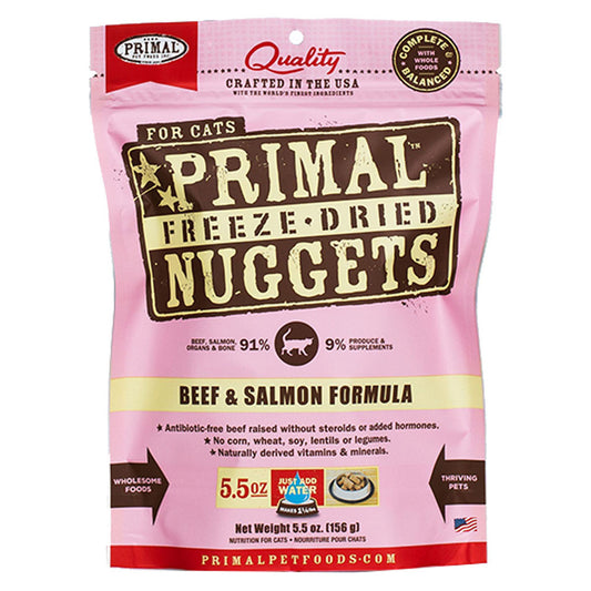 Primal Beef & Salmon Formula Raw Freeze-Dried Cat Food