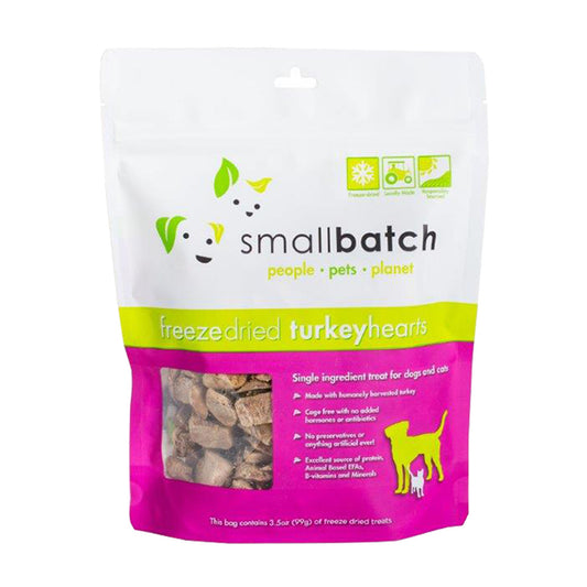 Smallbatch Freeze-Dried Turkey Hearts Dog & Cat Treats