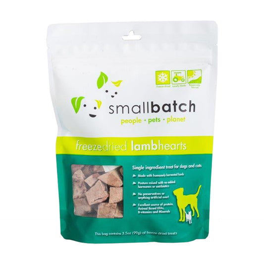 Smallbatch Freeze-Dried Lamb Hearts Dog & Cat Treats