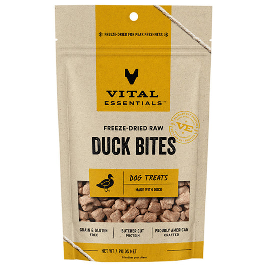 Vital Essentials Duck Bites Freeze-Dried Raw Dog Treats