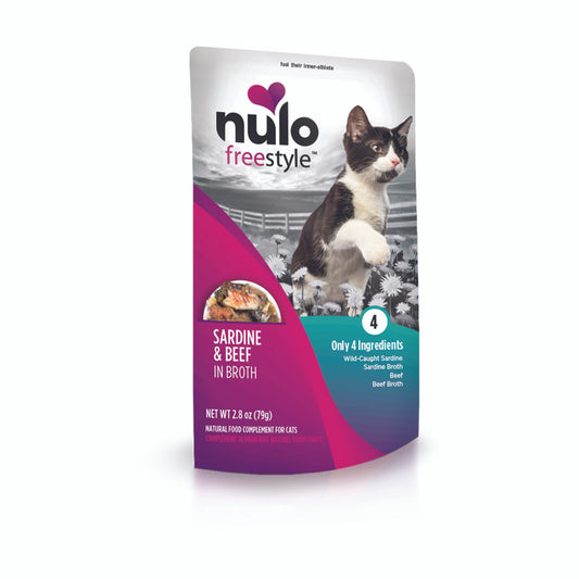 Nulo Freestyle Sardine & Beef in Broth Wet Cat Food Topper