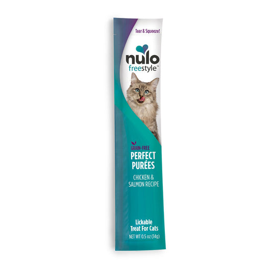 Nulo Freestyle Grain-Free Perfect Puree Chicken & Salmon Recipe Cat Food Topper, 0.5 oz