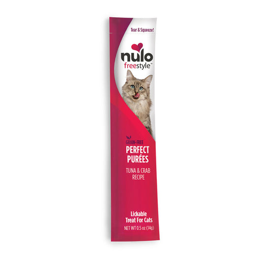 Nulo Freestyle Grain-Free Perfect Puree Tuna & Crab Recipe Cat Food Topper, 0.5 oz