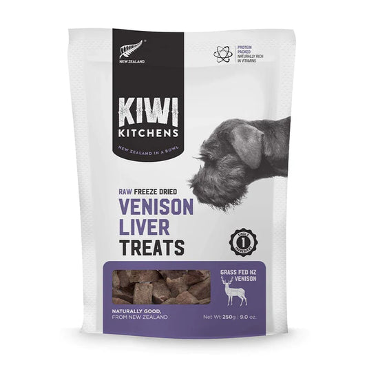 Kiwi Kitchens Freeze Dried Venison Liver Dog Treats 9oz