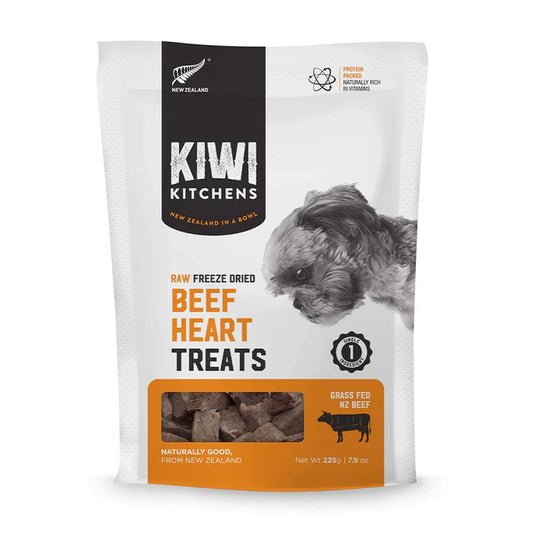 Kiwi Kitchens Freeze Dried Beef Heart Dog Treats 8oz