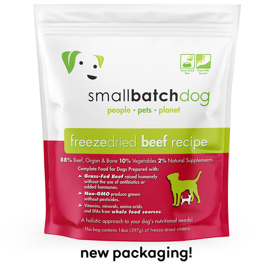 Smallbatch Beef Recipe Sliders Freeze-Dried Dog Food