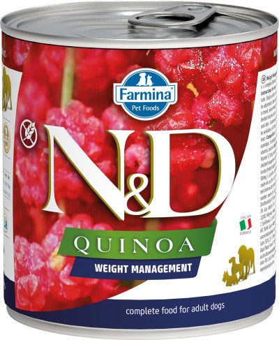 Farmina N&D Quinoa Wet Dog Food - Weight Management Lamb-Case Of 6, 10 Oz Cans