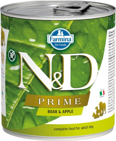 Farmina N&D Prime Wet Dog Food - Boar & Apple Med/Maxi-Case Of 6, 10.05 Oz Cans