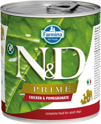 Farmina N&D Prime Wet Dog Food - Chicken & Pomegranate Med/Maxi-Case Of 6, 10.05 Oz Cans