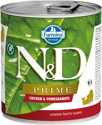Farmina N&D Prime Wet Puppy Food - Chicken & Pomegranate Med/Maxi Puppy-Case Of 6, 10.05 Oz Cans