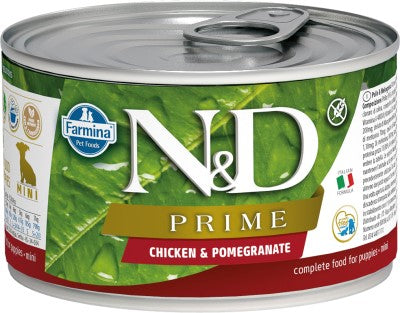 Farmina N&D Prime Wet Puppy Food - Chicken & Pomegranate Mini Puppy-Case Of 6, 4.9 Oz Cans