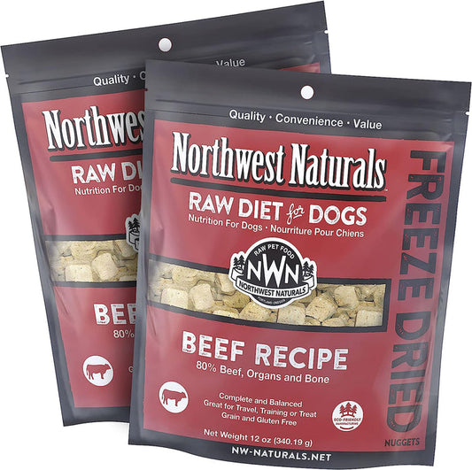 Northwest Natu Recipe Freeze-Dried Dog Food Nuggets 12ozrals Beef