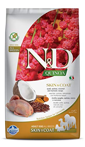 Farmina N&D Quinoa Dry Dog Food - Skin & Coat Quail  Farmina N&D Quinoa Dry Dog Food - Skin & Coat Quail