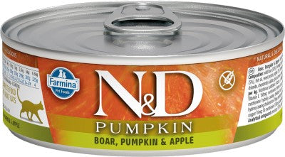 Farmina N&D Pumpkin Wet Cat Food - Boar & Apple-Case of 24