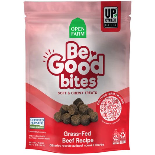 OPEN FARM BE GOOD BITES DOG BEEF 6 OZ