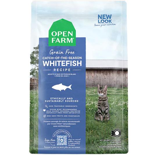 OPEN FARM CATCH OF THE SEASON WHITEFISH DRY CAT FOOD - 4LBS