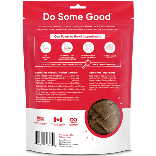 OPEN FARM DEHYDRATED BEEF DOG TREATS - 4.5OZ