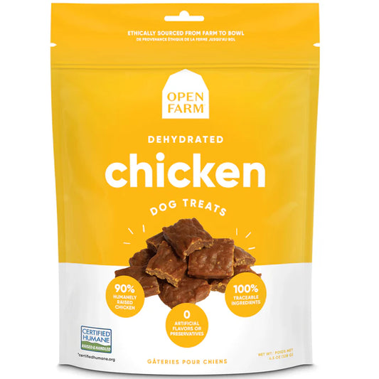 OPEN FARM DEHYDRATED CHICKEN DOG TREATS - 4.5OZ