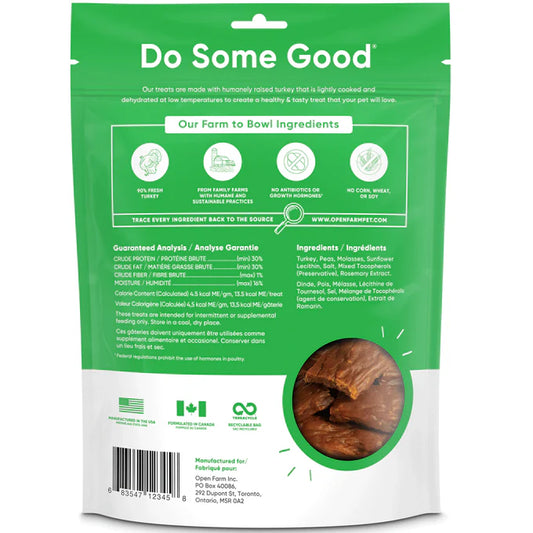 OPEN FARM DEHYDRATED TURKEY DOG TREATS - 4.5OZ