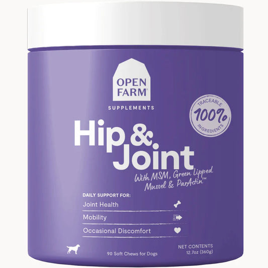 OPEN FARM HIP & JOINT GREEN LIPPED MUSSEL CHEWS - 90 CT