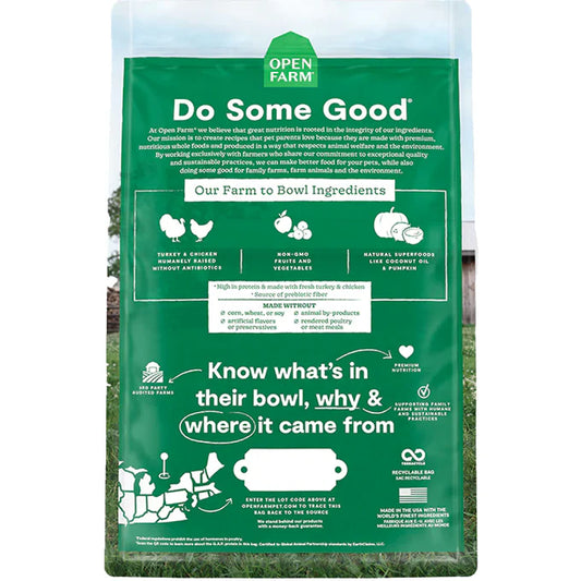 OPEN FARM HOMESTEAD TURKEY & CHICKEN DRY CAT FOOD - 4LBS