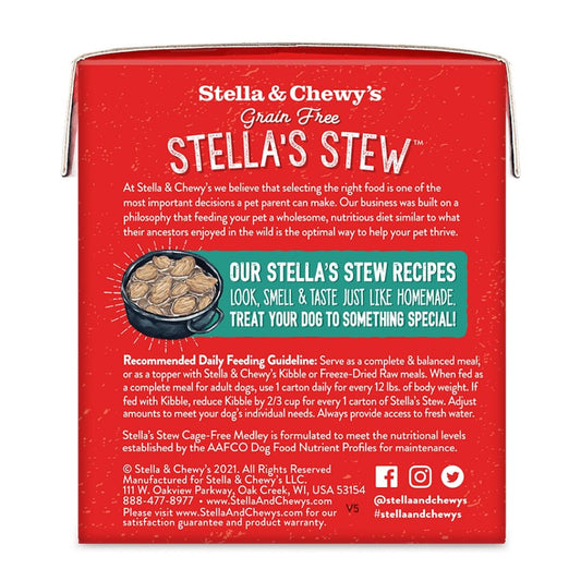 Stella & Chewy's Wet Dog Food - Cage Free Medley Stew-Case of 12