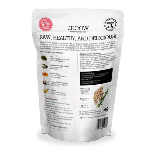 The New Zealand Natural Pet Food Co. Meow Freeze Dried Cat Food - Chicken & King Salmon